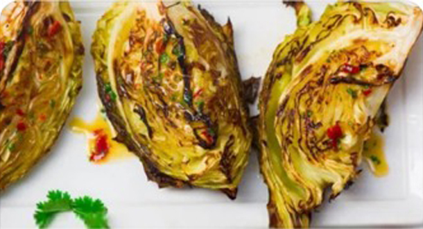 Spicy Roasted Cabbage Wedges